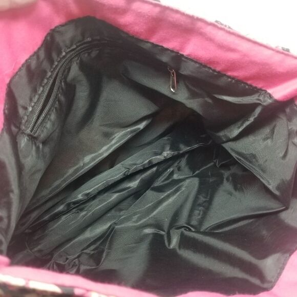 Quilted Tote Pink Floral Bag Boho - Picture 8 of 10